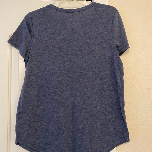 EUC So Favorite V-Neck Heather Navy Tee - Picture 2 of 2